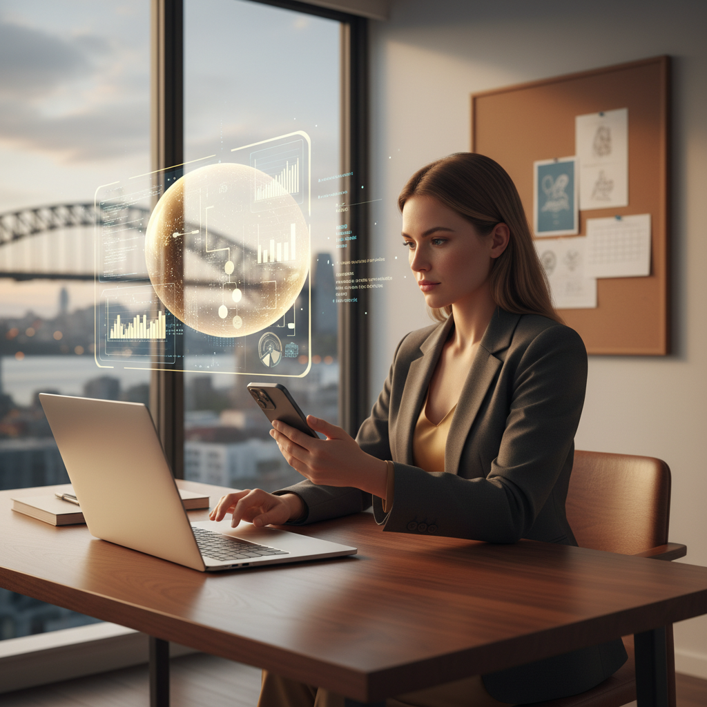 Australian business owner using AI operations tools